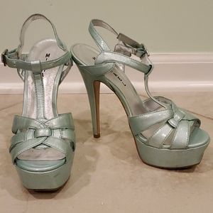 Mint Green Strappy Heels
